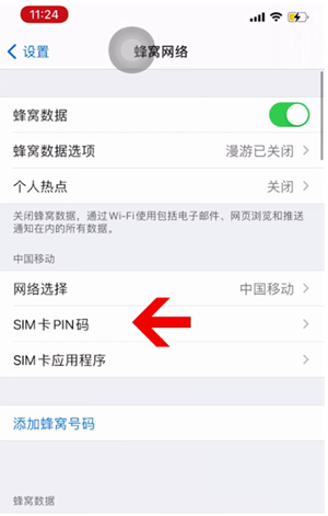 东洲苹果14维修网分享如何给iPhone14的SIM卡设置密码 